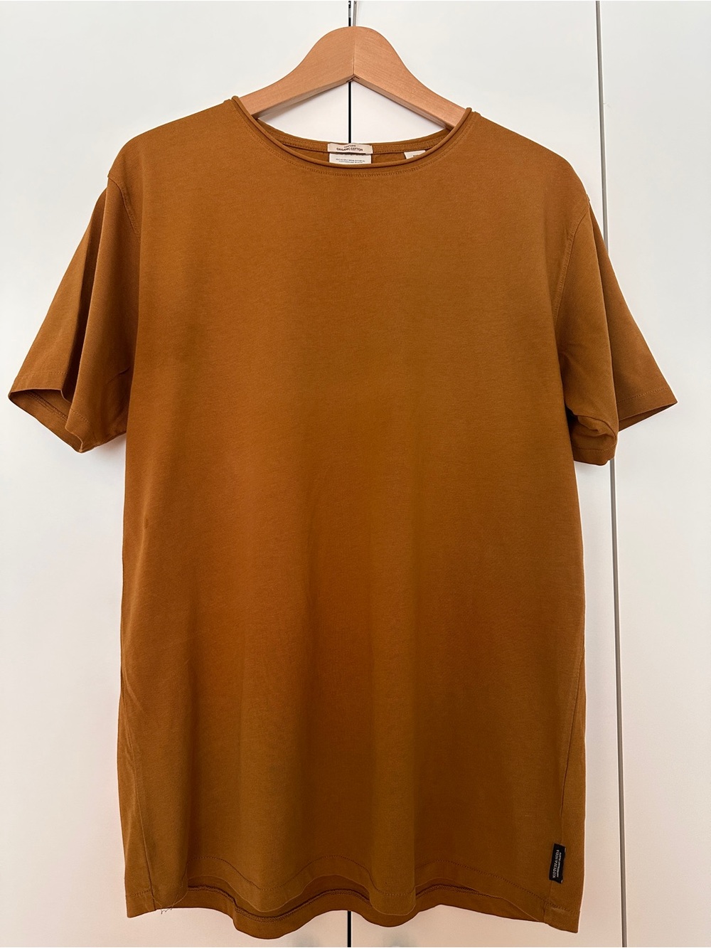 Scotch & Soda Men's Short Sleeve Crewneck Tee in Caramel Brown
